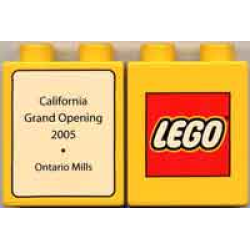 Duplo, Brick 1 x 2 x 2 with LEGO Store California, Ontario Mills 2005 Pattern Duplo, Brick 1 x 2 x 2 with LEGO Store California, Ontario Mills 2005 Pattern