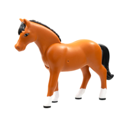 Horse, Belville with Black Mane and Tail and White Blaze and Feet Pattern