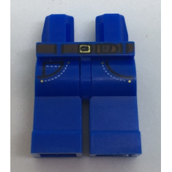 Hips and Legs with Reddish Brown Belt, Gold Buckle and Pockets with White Stitching Jeans Pattern Hips and Legs with Reddish Brown Belt, Gold Buckle and Pockets with White Stitching Jeans Pattern