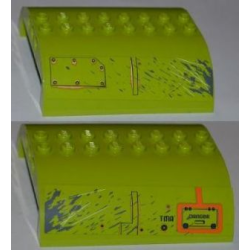 Slope, Curved 8 x 8 x 2 Double with Bolted Panel, 'TMA' and 'DANGER' Pattern (Stickers) - Set 8960 Slope, Curved 8 x 8 x 2 Double with Bolted Panel, 'TMA' and 'DANGER' Pattern (Stickers) - Set 8960