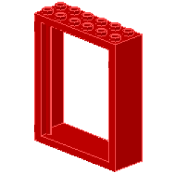 Door, Frame 2 x 6 x 6 FreeStyle - Red Door, Frame 2 x 6 x 6 FreeStyle - Red