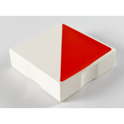 Duplo, Tile 2 x 2 with Shape Red Right Triangle Pattern Duplo, Tile 2 x 2 with Shape Red Right Triangle Pattern