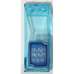 Windscreen 5 x 2 x 1 2/3 with Blue Screen with Mathematical Equation Pattern (Sticker) - Set 70596