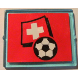 Glass for Window 1 x 4 x 3 with Flag of Switzerland and Soccer Ball on Red Background Pattern (Sticker) - Set 3407 Glass for Window 1 x 4 x 3 with Flag of Switzerland and Soccer Ball on Red Background Pattern (Sticker) - Set 3407