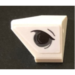 Slope 45 2 x 1 Double / Inverted - with Bottom Stud Holder with Angry Black Eye Pattern Model Right Side (Sticker) - Set 76075 Slope 45 2 x 1 Double / Inverted - with Bottom Stud Holder with Angry Black Eye Pattern Model Right Side (Sticker) - Set 76075