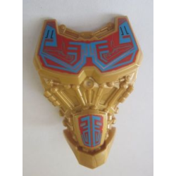 Large Figure Torso with Bionicle Dark Azure and Red Pattern