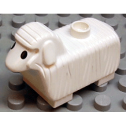 Duplo Sheep with Flat Ears, Black Eyes Pattern Duplo Sheep with Flat Ears, Black Eyes Pattern