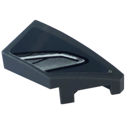 Wedge 2 x 1 x 2/3 Right with Silver Car Headlight Pattern (Sticker) - Set 76903