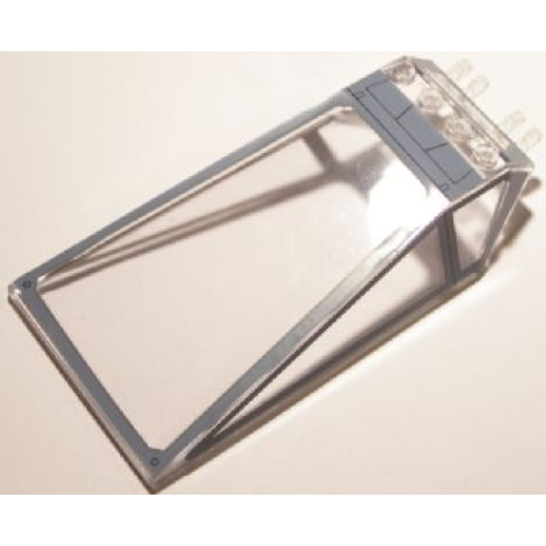 Деталь LEGO 13252pb01 Windscreen 12 x 6 x 2 with Locking Dual 2 Fingers Hinge with SW Red Five X-wing Starfighter Pattern (4 Stickers) - Set 10240