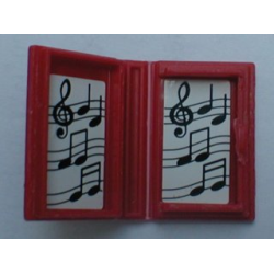 Minifigure, Utensil Book 2 x 3 with Treble Clef and Music Notes Pattern (Stickers) - Set 4165 Minifigure, Utensil Book 2 x 3 with Treble Clef and Music Notes Pattern (Stickers) - Set 4165