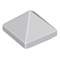 Slope 45 1 x 1 x 2/3 Quadruple Convex Pyramid - Light Bluish Gray