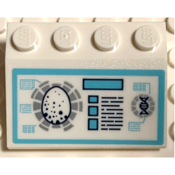 Slope 33 3 x 4 with Screen with Dinosaur Egg, Buttons and DNA Double Helix Pattern (Sticker) - Set 75939 Slope 33 3 x 4 with Screen with Dinosaur Egg, Buttons and DNA Double Helix Pattern (Sticker) - Set 75939