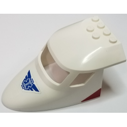 Aircraft Fuselage Forward Top Curved 6 x 10 x 4 with 3 Window Panes with Star of Life with Wings and Red Triangles Pattern on Both Sides (Stickers) - Set 60116 Aircraft Fuselage Forward Top Curved 6 x 10 x 4 with 3 Window Panes with Star of Life with Wings and Red Triangles Pattern on Both Sides (Stickers) - Set 60116