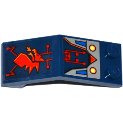 Windscreen 5 x 2 x 1 2/3 with Red Dragon Head and Circuitry Pattern (Stickers) - Set 70319