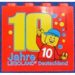 Brick 2 x 4 x 3 with Legoland Deutschland 10 Jahre Pattern #2