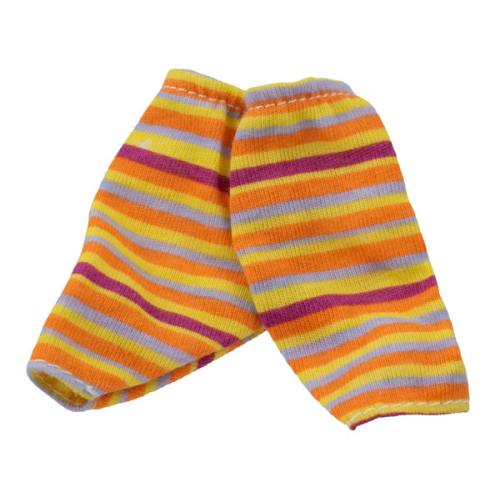 Деталь LEGO 99231 Duplo, Doll Cloth Pants with Magenta, Yellow, Orange, and Light Bluish Gray Stripes Pattern