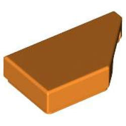 Tile, Modified 1 x 2 Wedge Right - Orange