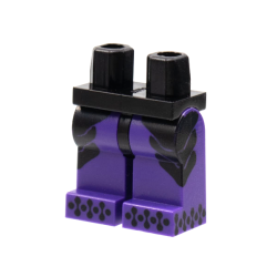 Hips and Dark Purple Legs with Black Side Panels, Connected Dots on Toes Pattern Hips and Dark Purple Legs with Black Side Panels, Connected Dots on Toes Pattern