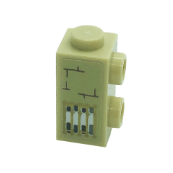 Brick, Modified 1 x 1 x 1 2/3 with Studs on Side with Gold Bars and Bricks Pattern (Sticker) - Set 71043 Brick, Modified 1 x 1 x 1 2/3 with Studs on Side with Gold Bars and Bricks Pattern (Sticker) - Set 71043