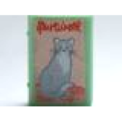 Minifigure, Utensil Book 2 x 3 with Gray Cat Pattern (Stickers) - Set 3201