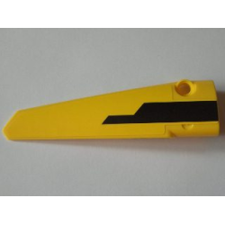 Technic, Panel Fairing # 6 Long Smooth, Side B with Stepped Black Stripe Pattern (Sticker) - Set 8043 Technic, Panel Fairing # 6 Long Smooth, Side B with Stepped Black Stripe Pattern (Sticker) - Set 8043