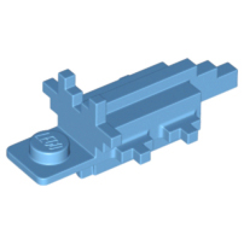 Деталь LEGO 86879 Axolotl Body Pixelated - Medium Blue