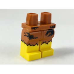 Hips and Yellow Legs with Black and Dark Orange Animal Skin Loincloth Pattern Hips and Yellow Legs with Black and Dark Orange Animal Skin Loincloth Pattern