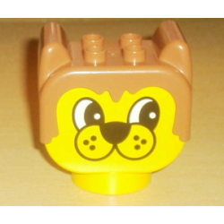 Duplo Figure Head Animal 2 x 2 Base Bear Duplo Figure Head Animal 2 x 2 Base Bear