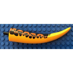 Dinosaur Tail Tyrannosaurus rex / Brachiosaurus with Black Rotation Joint Pin and Dark Orange Top with Black Spots Pattern Dinosaur Tail Tyrannosaurus rex / Brachiosaurus with Black Rotation Joint Pin and Dark Orange Top with Black Spots Pattern