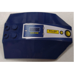 Windscreen 8 x 6 x 2 Curved Sloped Sides with 'DO NOT COVER', 'POWER' and Two Yellow Circles Pattern Model Right Side (Sticker) - Set 8636 Windscreen 8 x 6 x 2 Curved Sloped Sides with 'DO NOT COVER', 'POWER' and Two Yellow Circles Pattern Model Right Side (Sticker) - Set 8636