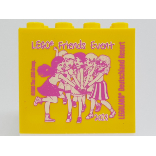 Деталь LEGO 30144pb242 Brick 2 x 4 x 3 with LEGO Friends Event 2018 Legoland Deutschland Resort Pattern