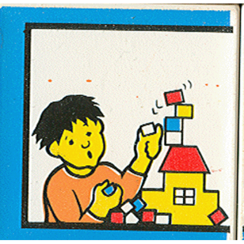 Деталь LEGO 2756pb104 Duplo, Tile 2 x 2 x 1 with Home Mosaic Picture 14 Pattern