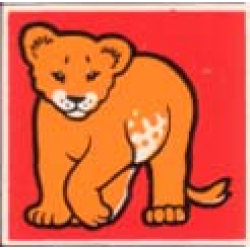 Duplo, Tile 2 x 2 x 1 with Lion Mosaic Picture 18 Pattern