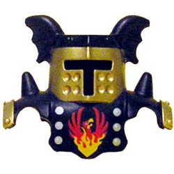 Duplo Wear Head Armor with Gold Face Shield and Black Top and Black Breastplate with White Points and Phoenix Pattern Duplo Wear Head Armor with Gold Face Shield and Black Top and Black Breastplate with White Points and Phoenix Pattern