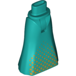 Mini Doll Hips and Skirt Full Length with Gold Squares Pattern - Thin Hinge Mini Doll Hips and Skirt Full Length with Gold Squares Pattern - Thin Hinge