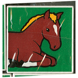 Duplo, Tile 2 x 2 x 1 with Horse Mosaic Picture 09 Pattern