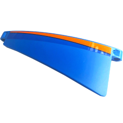 Technic, Panel Curved #50 5 x 13 Tapered Left with Black and Orange Stripe Pattern (Sticker) - Set 42141