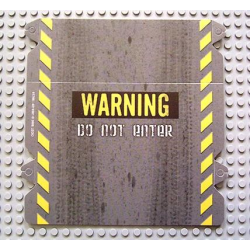 Plastic Ramp Cover with Yellow Danger Stripes and 'WARNING DO NOT ENTER' Pattern