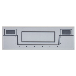 Tile 2 x 6 with Dark Bluish Gray Truck Bumper, Rivets, and Rectangles Pattern (Sticker) - Set 10302
