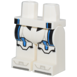 Hips and Legs with Black Kama Ends, Blue Knee Pads, and Silver Toes Pattern Hips and Legs with Black Kama Ends, Blue Knee Pads, and Silver Toes Pattern