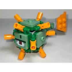Minecraft Guardian (White Brick 2 x 2 Inside) - Brick Built