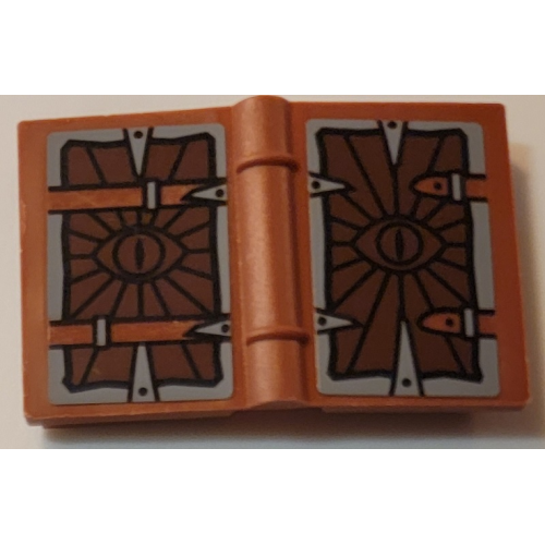 Деталь LEGO 33009pb044 Minifigure, Utensil Book 2 x 3 with Eye of Sauron Pattern (Stickers) - Set 10237