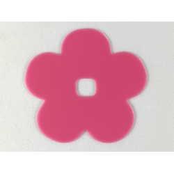 Clikits, Icon Accent Rubber Flower 5 Petals 5 3/4 x 5 3/4 - Trans-Pink Clikits, Icon Accent Rubber Flower 5 Petals 5 3/4 x 5 3/4 - Trans-Pink