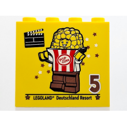 Brick 2 x 4 x 3 with Besuchsmeister 5 Bronze 2024 LEGOLAND Deutschland Resort Pattern
