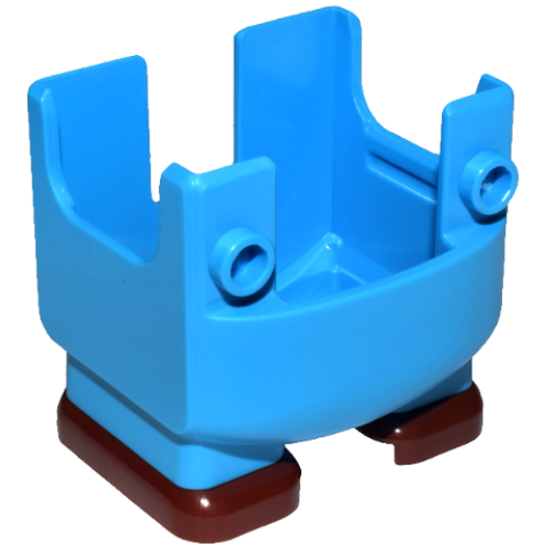 Деталь LEGO 101536pb01 Large Figure Legs, Super Mario Overalls with Molded Reddish Brown Shoes Pattern (Ice Mario)