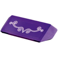Vehicle, Spoiler with Bar Handle with Medium Lavender Scrollwork with White Outline Pattern (Sticker) - Set 41351 Vehicle, Spoiler with Bar Handle with Medium Lavender Scrollwork with White Outline Pattern (Sticker) - Set 41351