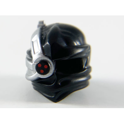 Minifigure, Headgear Ninjago Wrap with Silver Cyborg Eyepiece with One Red Dot on Bottom without Silver Outline Pattern Minifigure, Headgear Ninjago Wrap with Silver Cyborg Eyepiece with One Red Dot on Bottom without Silver Outline Pattern
