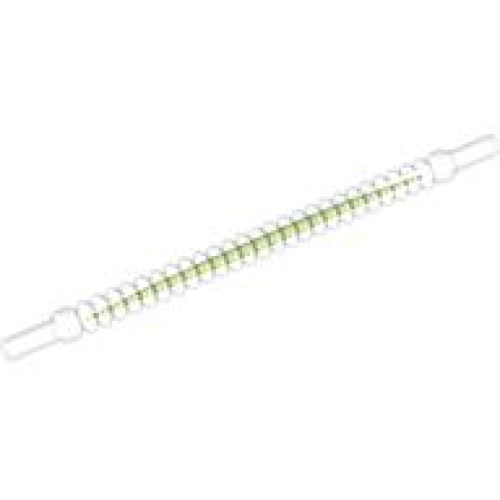 Деталь LEGO 27328pb02 Hose, Flexible Ribbed with 8mm Ends 10L / 8.0cm with Lime Center Pattern