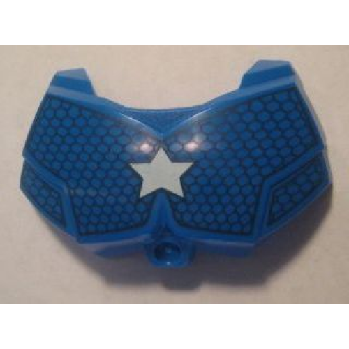 Деталь LEGO 98603pb004 Large Figure Chest Armor Small with Captain America Star Pattern