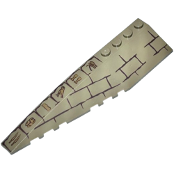 Wedge 12 x 3 Left with Bricks and Hieroglyphs Pattern